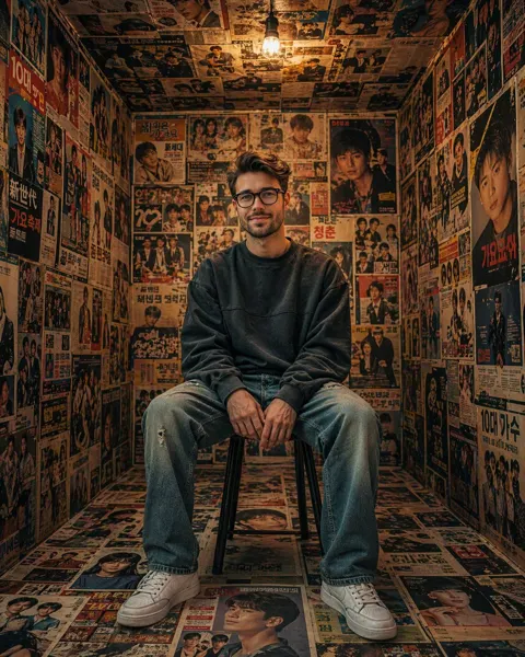 Retro korean poster room portrait