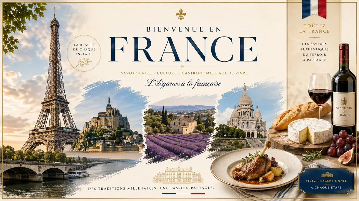 French landmark food poster — Sonra