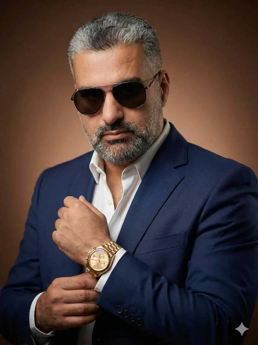 Elegant gentleman fashion portrait — Sonra