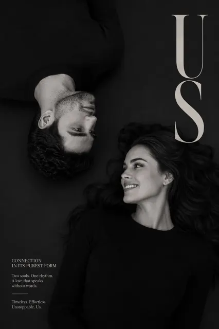 Luxury black and white editorial portrait magazine cover