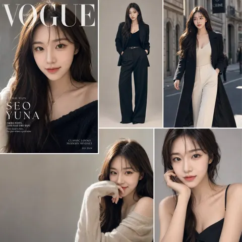 Fashion magazine editorial celebrity model