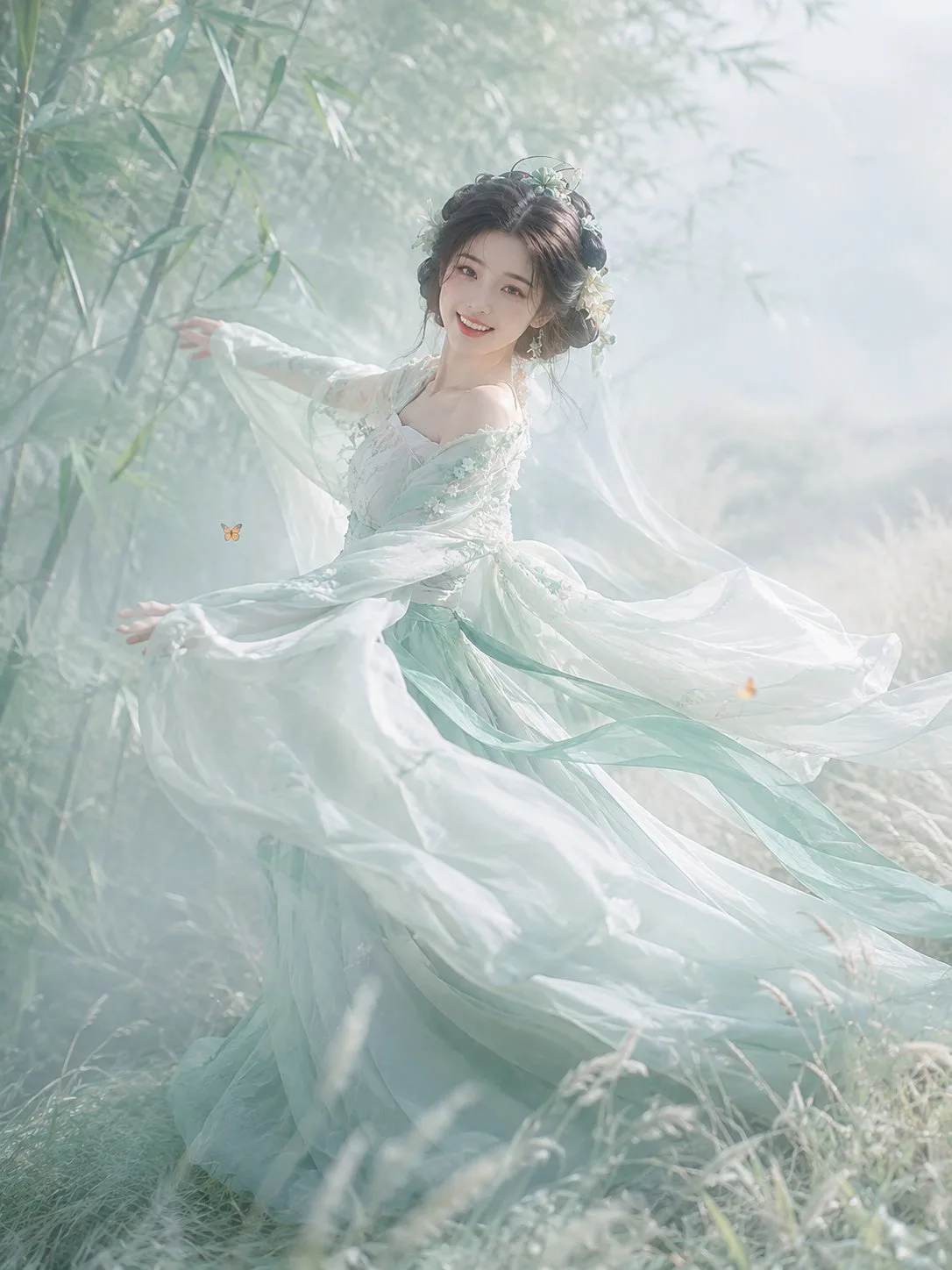 Dynamic oriental flower fairy photography — Sonra