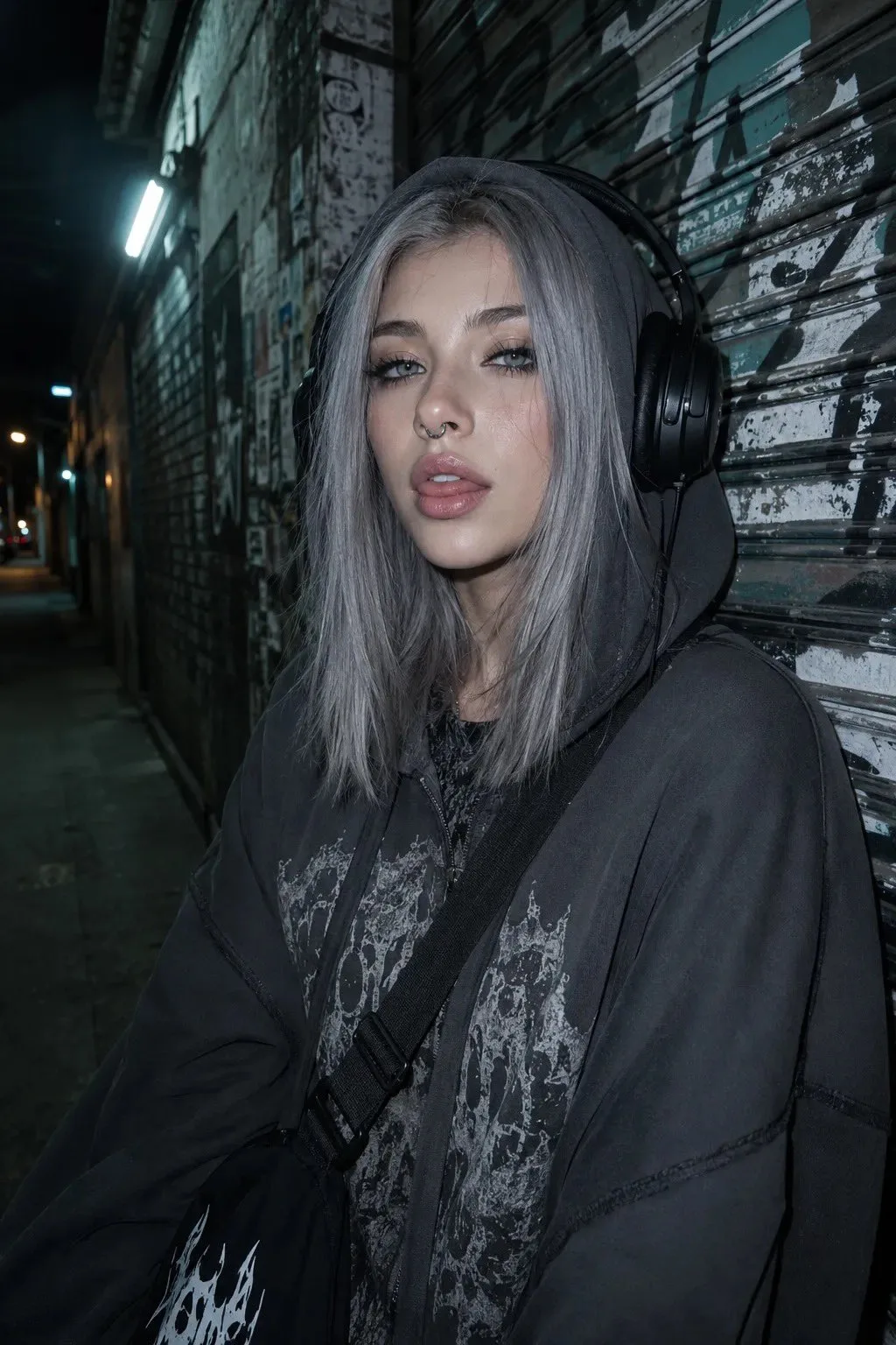 Urban grunge night portrait prompt — Sonra