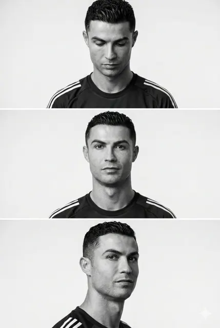 Minimalist bw men triptych
