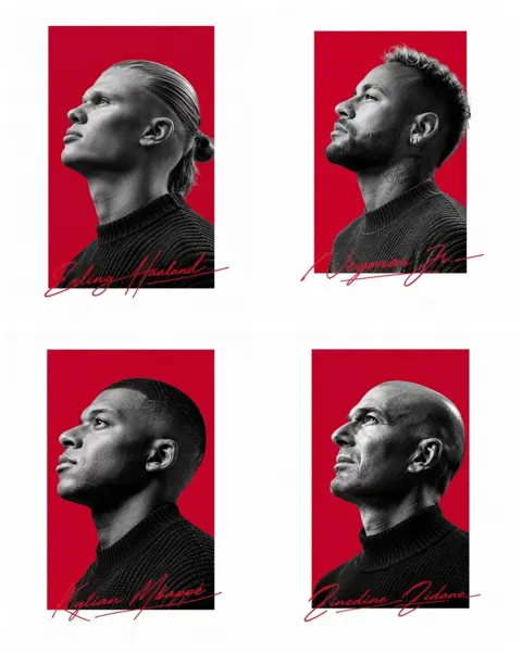 Premium sports editorial poster monochrome grid