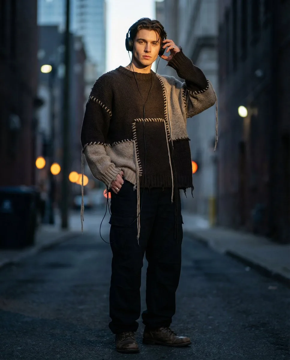 Moody street boy avant garde fashion — After