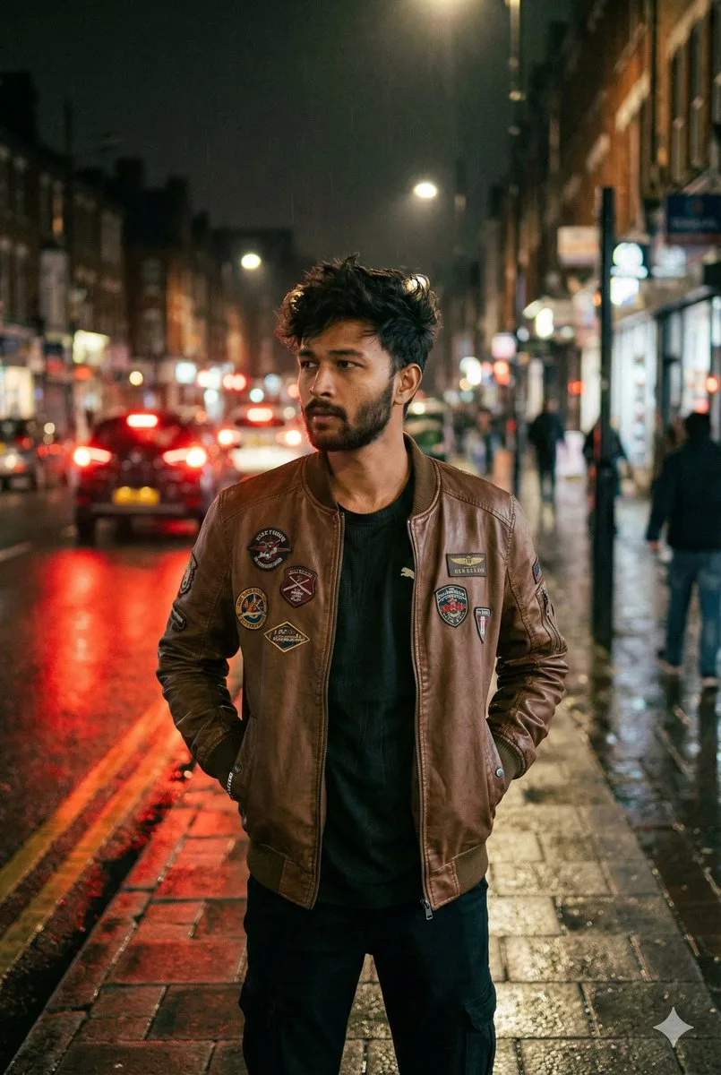 Neon rainy leather youth — Sonra