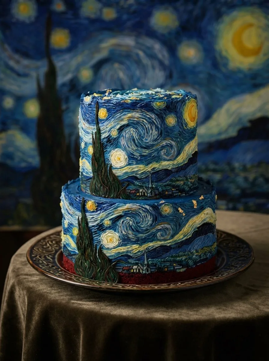 Red velvet art cake — Sonra
