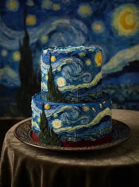 Red velvet art cake