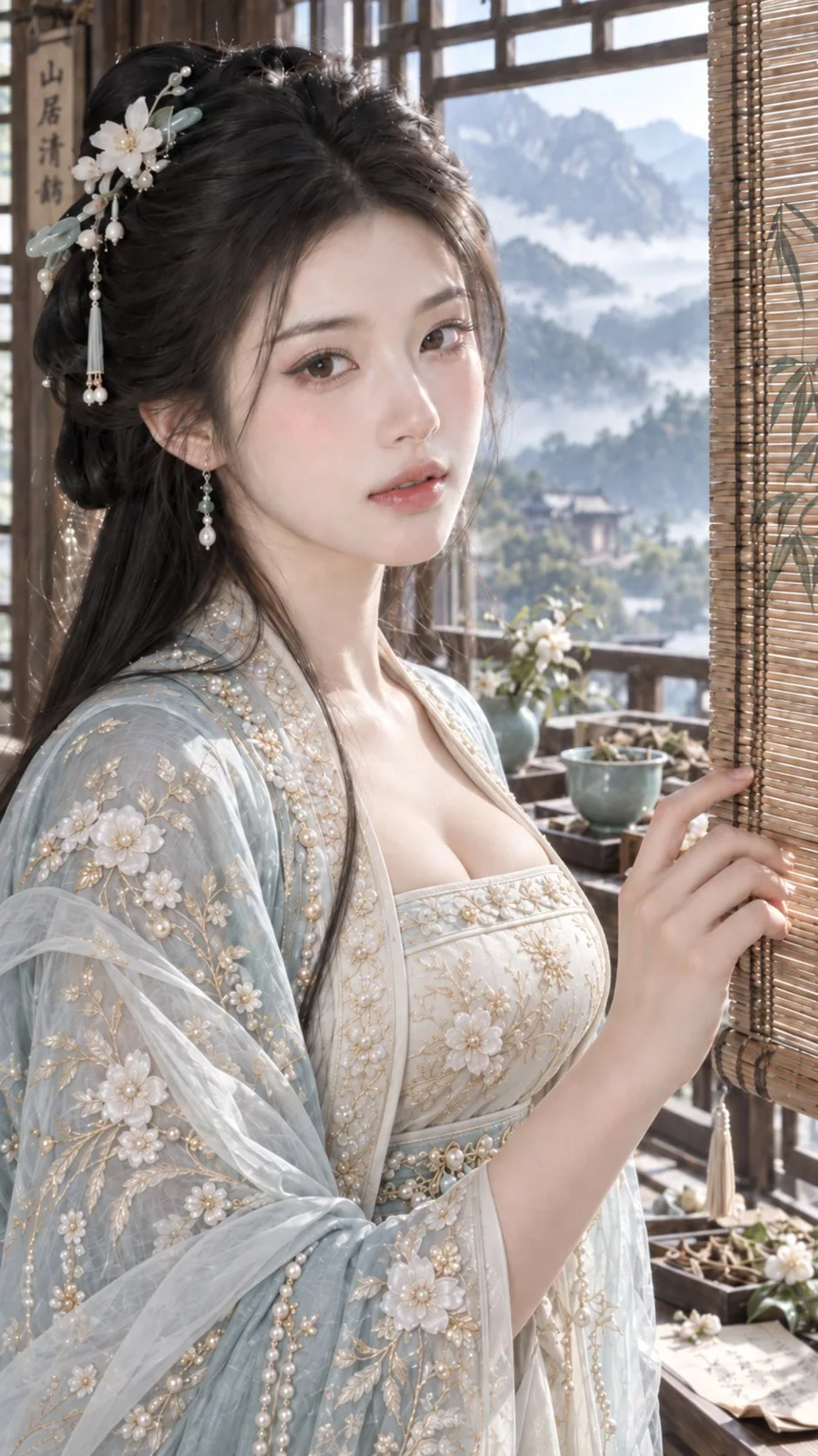 Oriental classical mountain noblewoman portrait — Sonra
