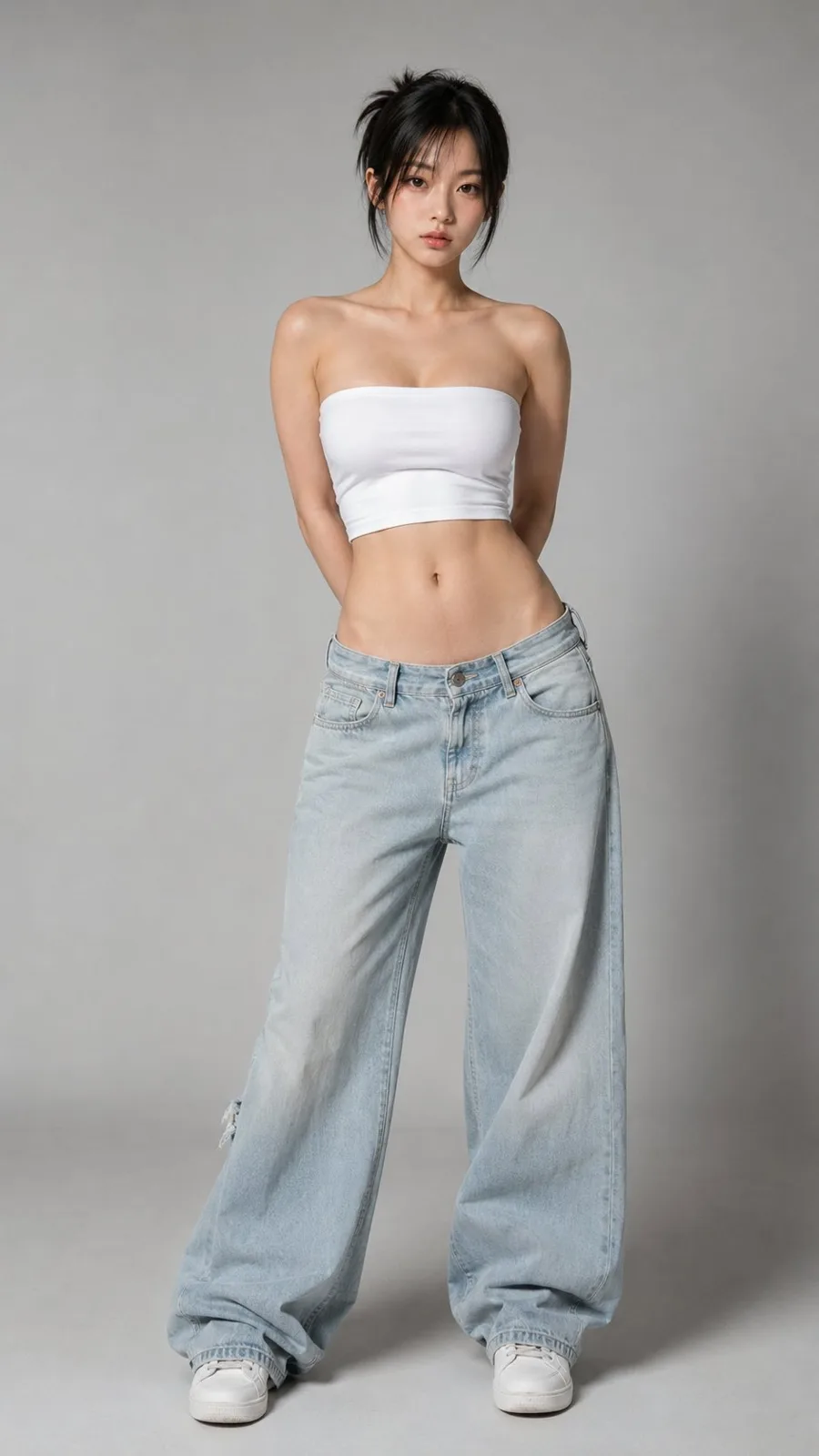 Minimal studio korean fashion editorial portrait — Sonra