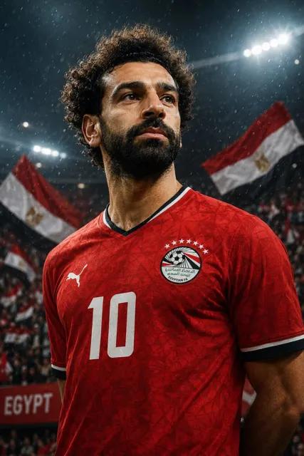 Hyperrealistic cinematic world cup sports portrait