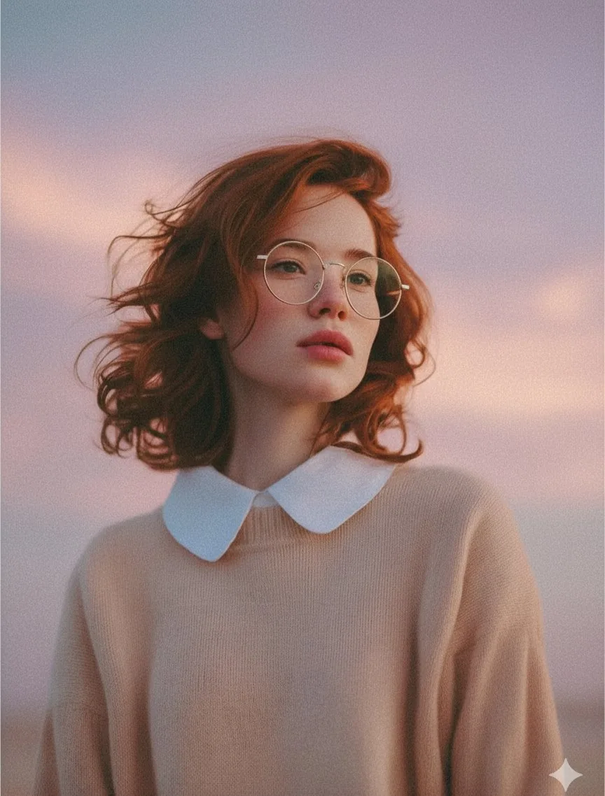Dusk vintage film artistic girl — Sonra