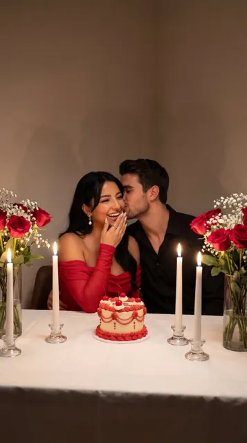 Candlelight dinner sweet whisper