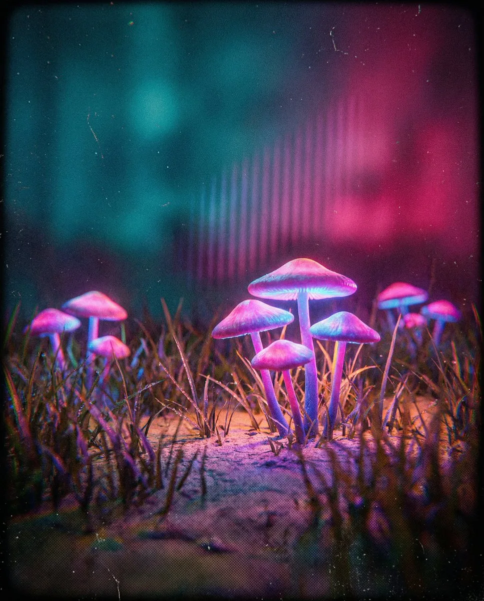 Glowing mushroom neon — Sonra