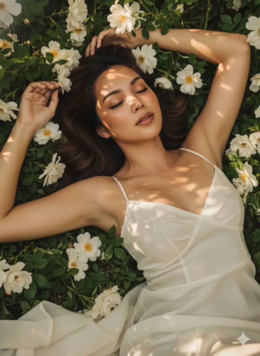 Silk chiffon secret garden — After