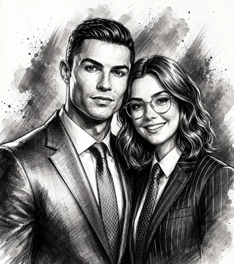 High end modern black and white superhero comic illustration