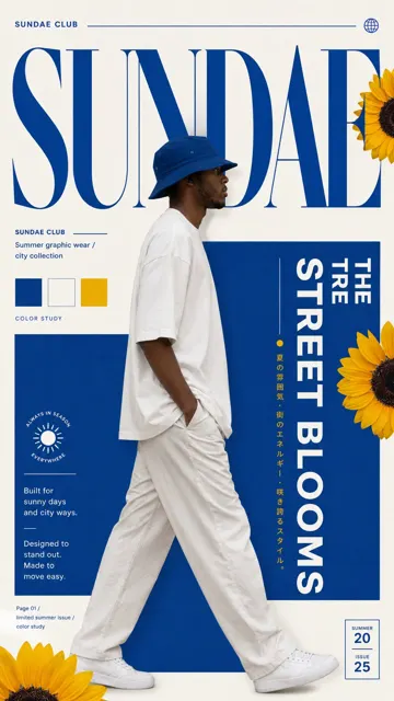 High end graphic fashion poster design