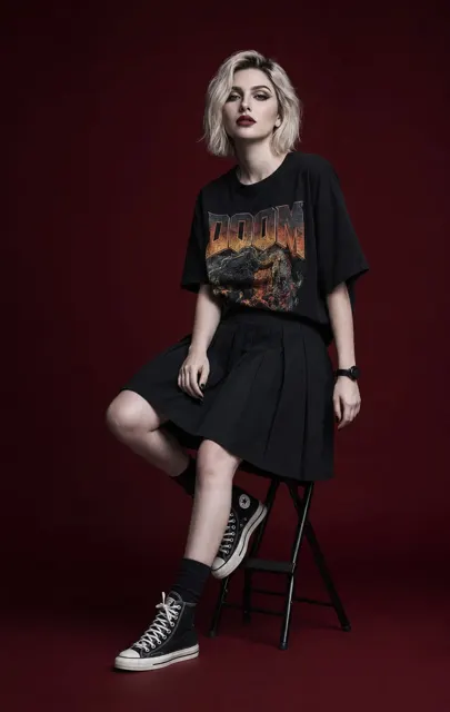 Ultra realistic editorial fashion studio photography