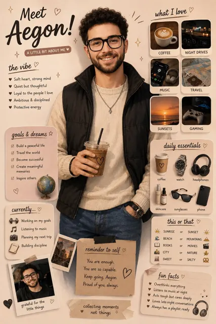 Aegon character scrapbook aesthetic poster