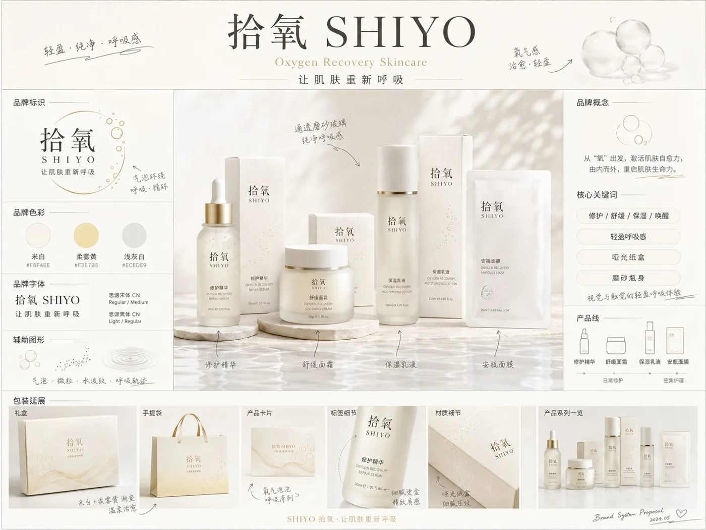 Brand concept proposal board — Sonra