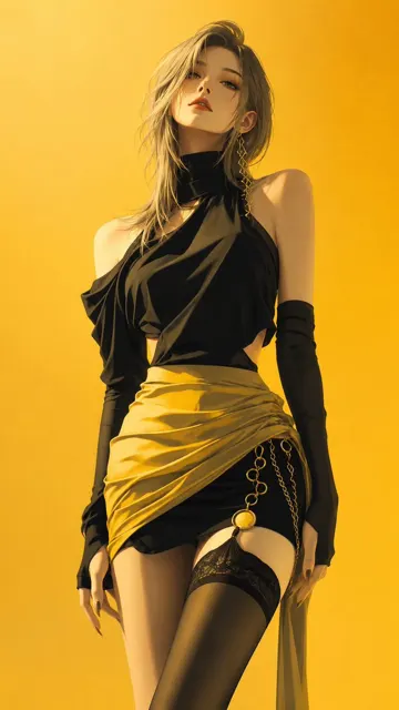 High end japanese fashion magazine minimalist anime illustration