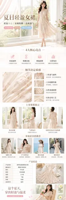 Summer womens dress display