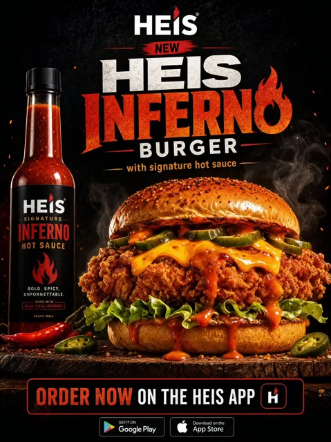 Spicy chicken burger ad plan