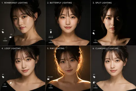 Ultra realistic 2x3 portrait studio lighting setups