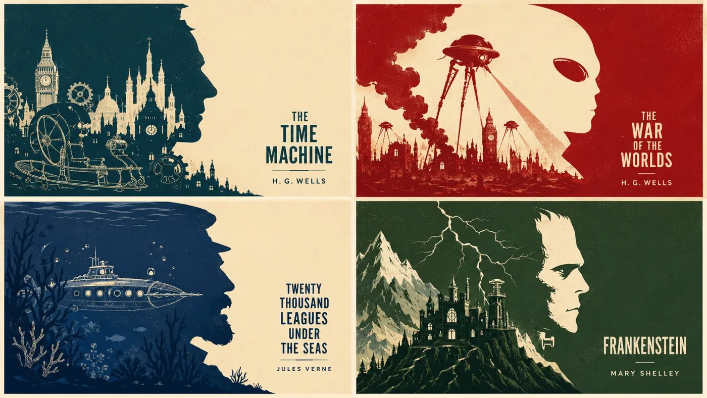 Minimalist swiss graphic design scifi posters — After