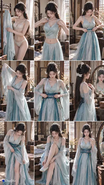 Song yu dressing process song style boudoir photography