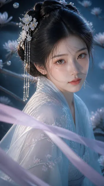 Vertical chinese style cinematic fantasy portrait