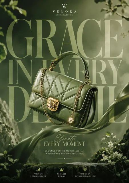 Luxury handbag creative advertisement design
