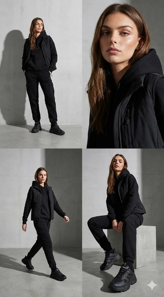High end streetwear four panel ad — Sonra