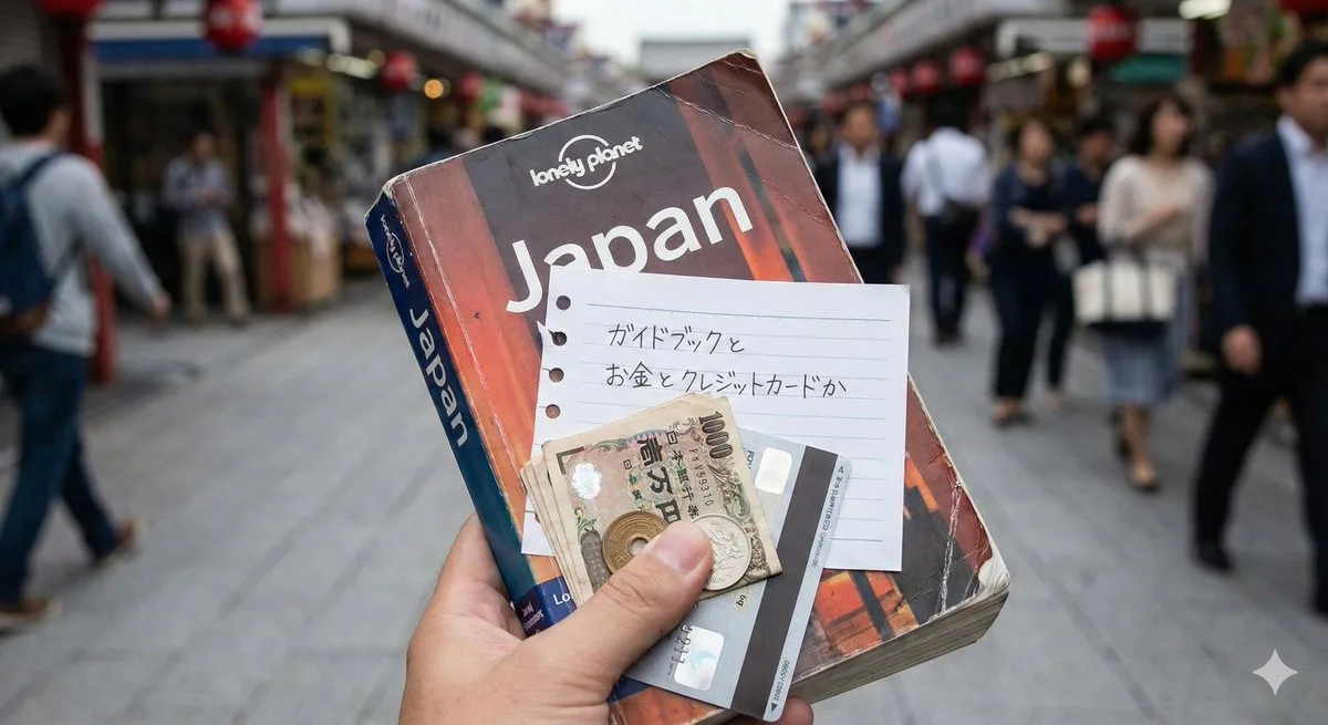 Travel essentials guidebook money card — Sonra