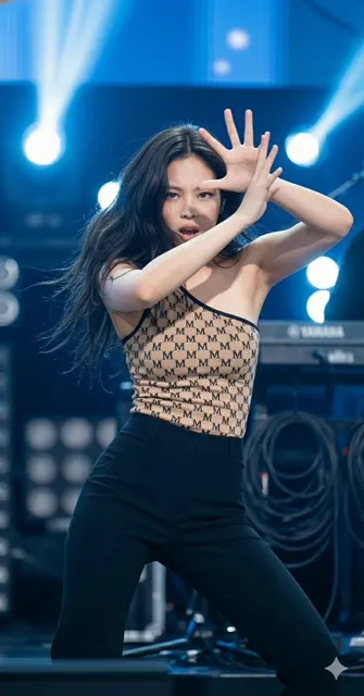 Jennie stage rehearsal glow