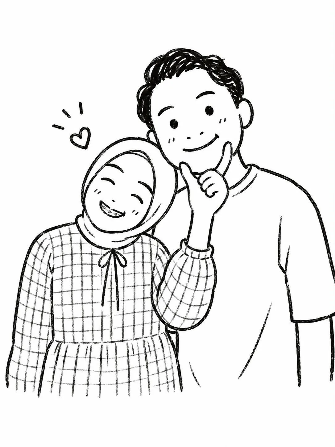 Cute black white hand drawn doodle cartoon illustration — Sonra