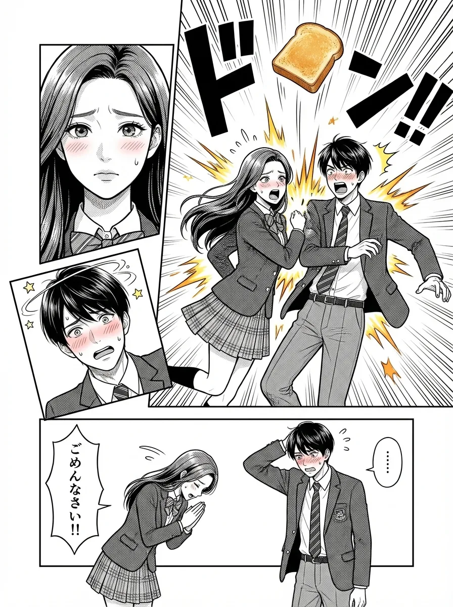 Dynamic manga snow girl — Sonra