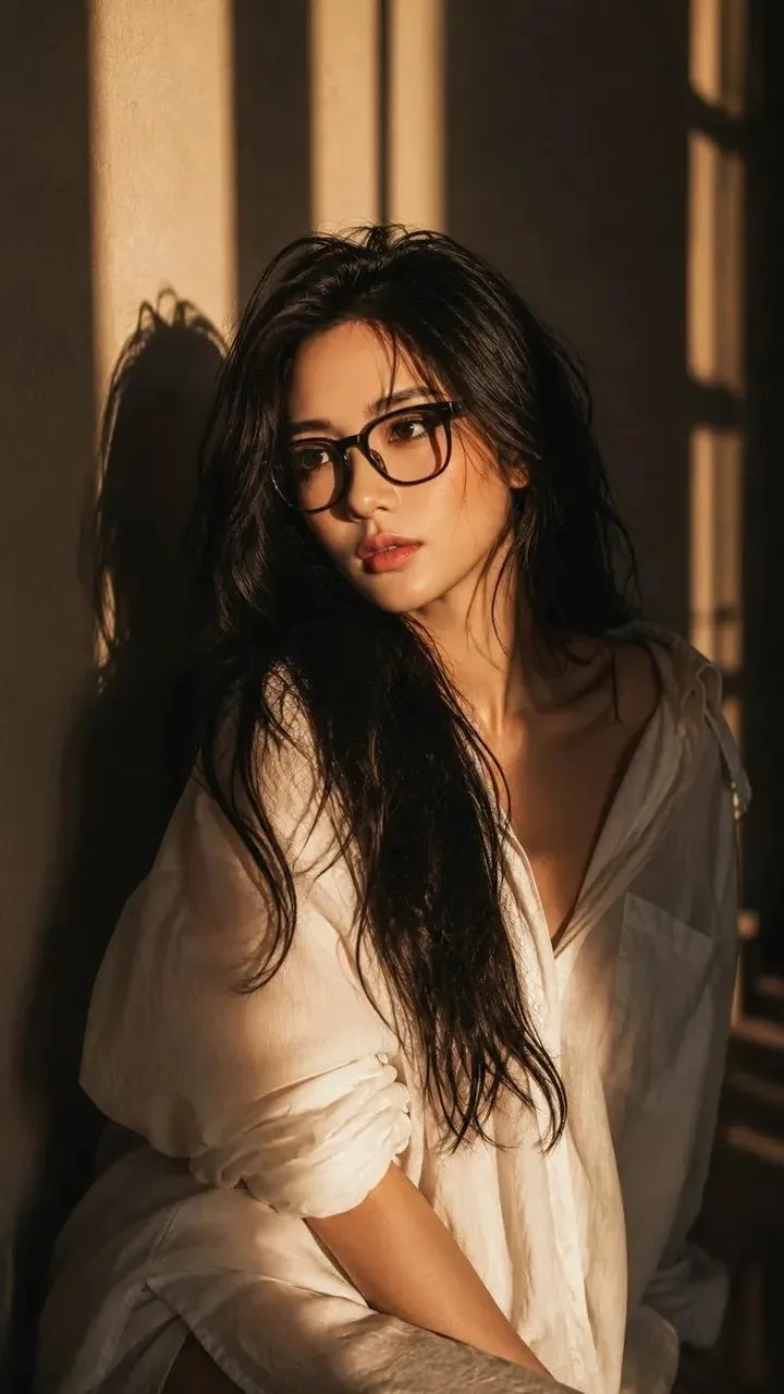 Ultra realistic cinematic portrait woman golden hour — After