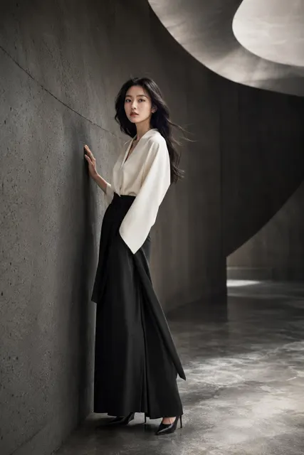 Japanese woman high end architectural fashion studio