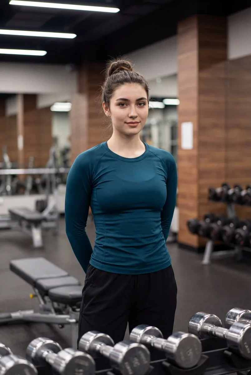 Gym confident portrait — Sonra