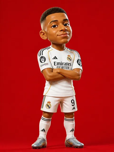 Pixar style 3d character of young footballer