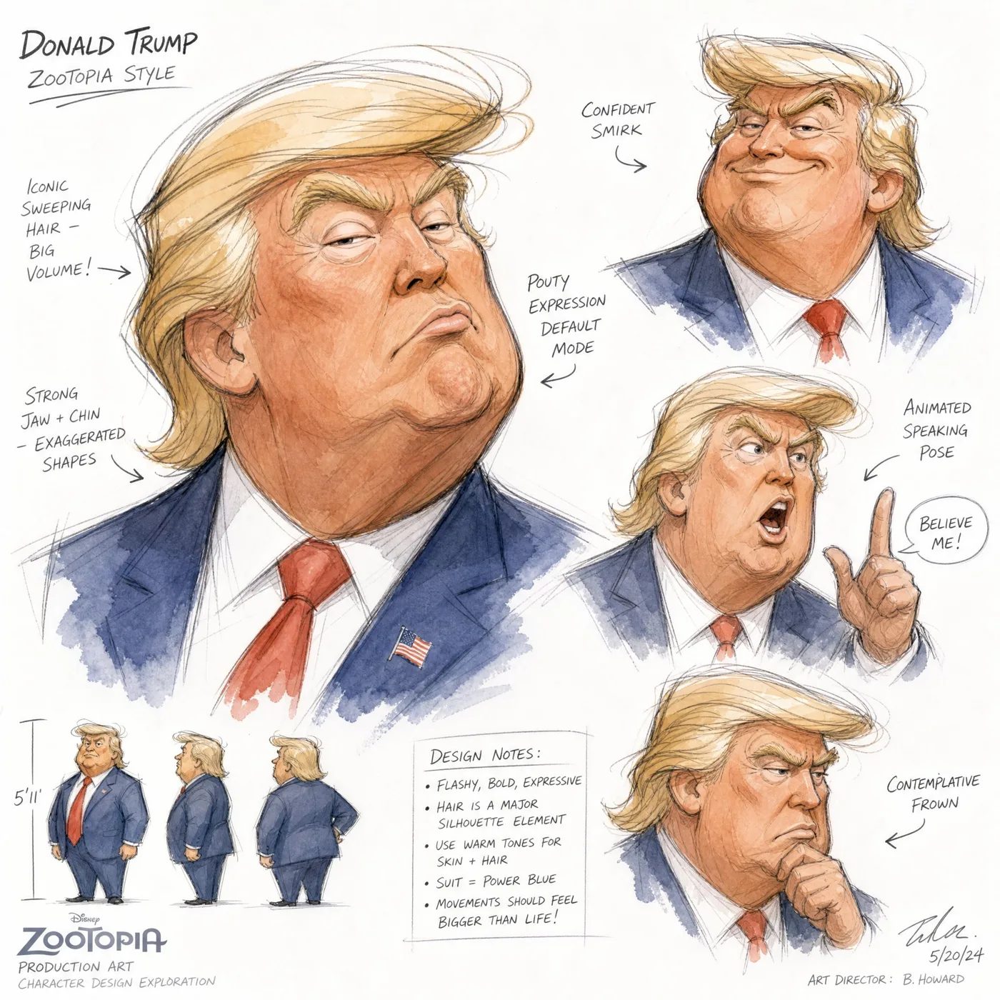 Pixar disney character design concept sketch — After