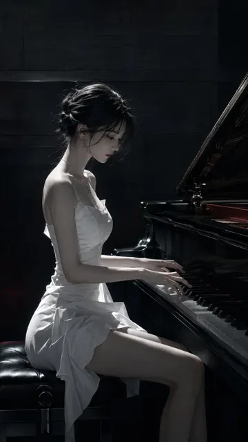 Dark korean trendy high end illustration