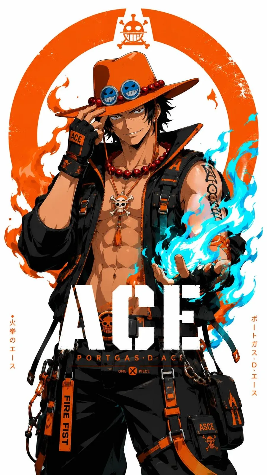 One piece futuristic streetwear anime poster — Sonra