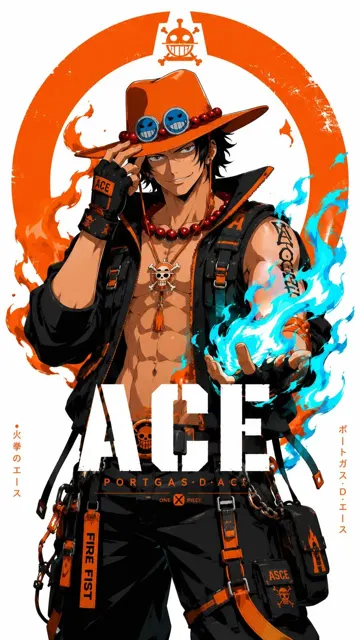 One piece futuristic streetwear anime poster