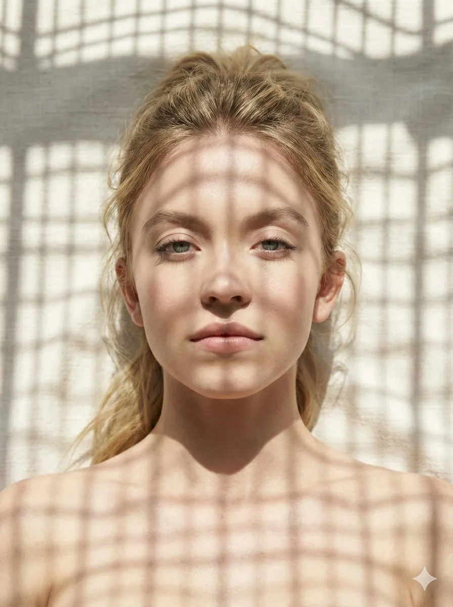 Overhead shadow mesh charming portrait — After