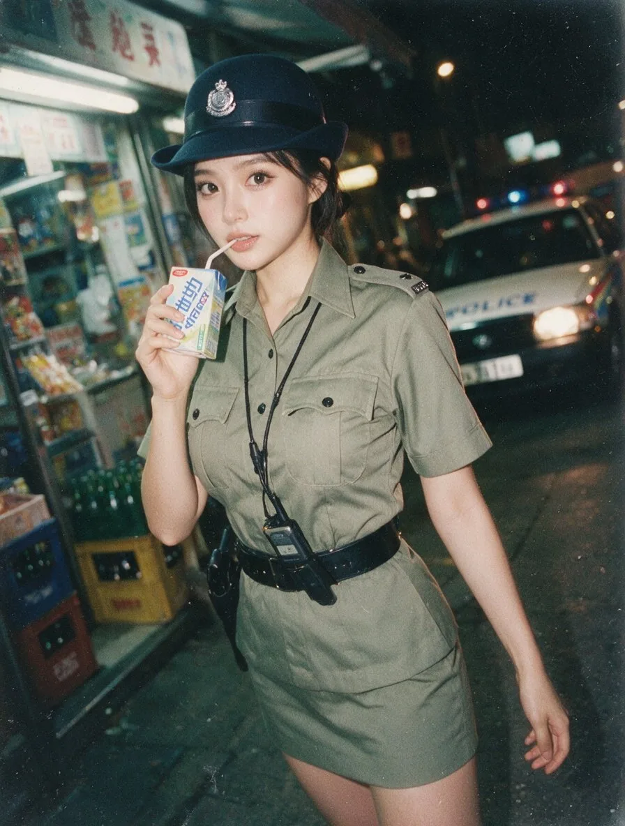 1990s hong kong royal police night snapshot — After
