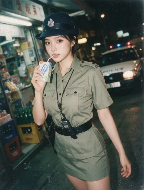 1990s hong kong royal police night snapshot
