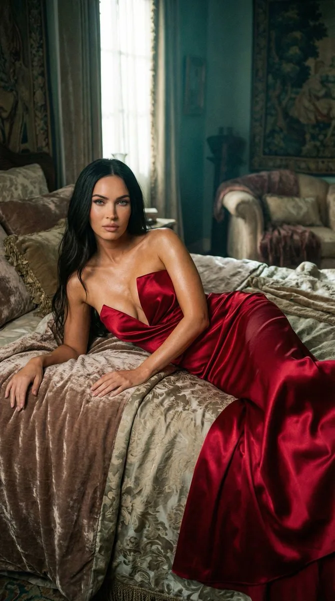 Languid red dress luxury cinematic — After
